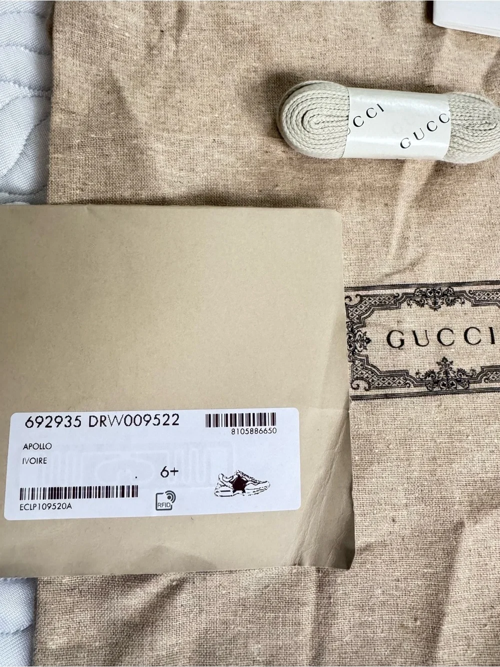 Gucci Rhyton Interlocking G Star Ivory Sneakers US 7 EU 40.5